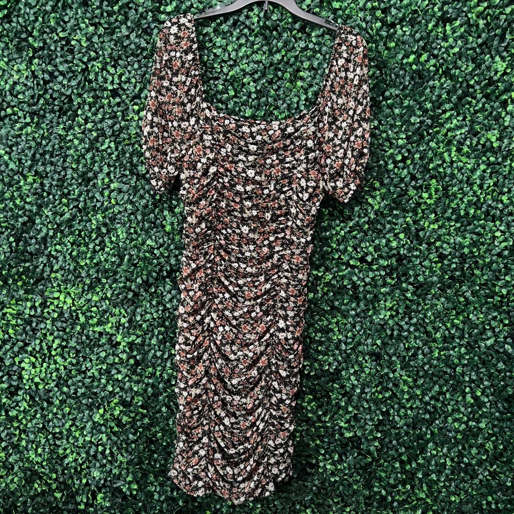 Iris - Ruched Floral Dress